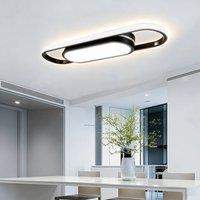 INMTFEI Modern Black Oval LED Ceiling Light Dimmable Flush Mount Lamp