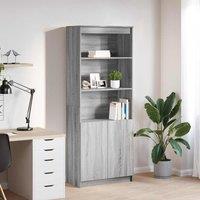 Berkfield Home Highboard Grey Sonoma 70x35x180 cm Engineered Wood | Size: 70 x 35 x 180 cm