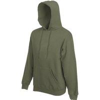 Fruit of the Loom Men's Premium 70 30 Hooded Sweatshirt Hoodie in Olive | Size: 2XL
