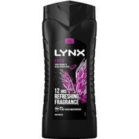 Lynx Men's 12H Refreshing Excite Shower Gel 500ml with 48H Fresh Body Spray 250ml in Black