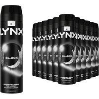 Lynx Men's Black 48H Fresh Frozen Pear & Cedarwood Scent Body Spray Deo, 12x200ml
