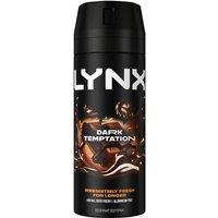Lynx Men's Body Spray Dark Temptation 48-H High Definition Fragrance Deo, 150ml in Black