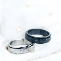 The Colourful Aura 6mm Men's Black Rotatable Spinner Stainless Steel Ring in Silver | Size: T