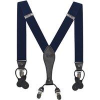 XPOSED Men's Stylish Adjustable Clip-On Braces in Mid Navy