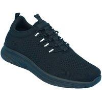 Pegasus Men's Wide Fit Slip On Trainers with Bungee Laces, Memory Foam Insoles with in Black | Size: 11