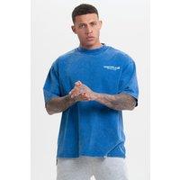 Discipline 365 Men's Discipline Soft Oversized T-Shirt with Brand Detail in Blue | Size: Medium