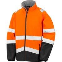 SAFE-GUARD by Result Men's Printable Safety Soft Shell Jacket in Burnt Orange | Size: 4XL