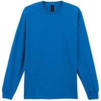 Gildan Men's Plain Crew Neck Ultra Cotton Long Sleeve T-Shirt in Blue | Size: 4XL