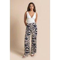 Urban Bliss Women's Zebra Trousers in Navy | Size: 10