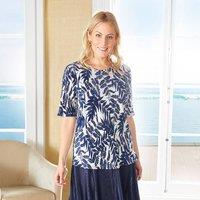 Amelie Di Santi Women's Women's Short Sleeve Tops 2 Pack Tropical Print, Sizes 12 - 20 | Size: Medium