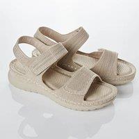 Amelie Di Santi Women's Women's Adjustable Comfort Sandals with Cushioned Sole, Sizes 4 - 8 in Light Sand | Size: 4