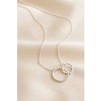 Mia Gioielli Women's Sterling Silver Double Ring Minimalist Necklace | Size: 45 cm