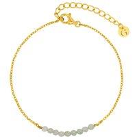 Gold Trip Women's Green Aventurine Beads Bracelet in Gold