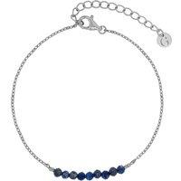 Gold Trip Women's Blue Lapis Beads Bracelet in Silver