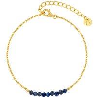 Gold Trip Women's Blue Lapis Beads Bracelet in Gold