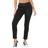 Enzo Women's Straight Leg Wider Waist Jeans in Black | Size: 10R