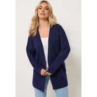 Yours Women's Soft Touch Knitted Cardigan in Dark Navy | Size: 18-20