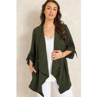 Evans Women's Lightweight Waterfall Jacket in Dark Olive | Size: 16
