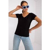 Love Lace Women's Short Sleeve Heart Neck T-Shirt for Any Occasion Style 168500 in Black | Size: Small