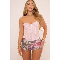 EGO Women's Sequin Mid Rise Shorts in Light Tan | Size: 10