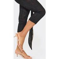 EGO Women's Mule Style Faux Leather Kitten Shoes in Nude | Size: 5