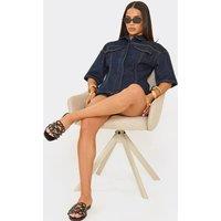 EGO Women's Slider Faux Leather Sandals in Black | Size: 4