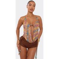 EGO Women's Ruched Shorts in Brown | Size: 8