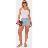 EGO Women's Denim Mid Rise Shorts in Blue | Size: 10