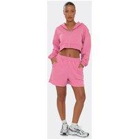 EGO Women's Wide Leg Split Leg Low Rise Sweat Shorts in Pink | Size: 10