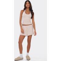 EGO Women's Striped Mini Shorts in Cream | Size: 6