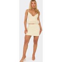 EGO Women's Mid Rise Mini Skirt in Cream | Size: 8