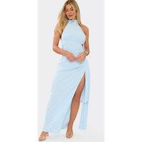 EGO Women's Sleeveless Tie Side Maxi Dress in Baby Blue | Size: 6