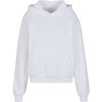 Build Your Brand Women's Loose Fit Hoodie in White | Size: Medium