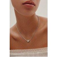 Serla Women's Silver Love Heart Necklace