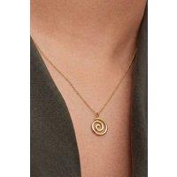 Serla Women's Gold Plated Swirl Pendant Necklace