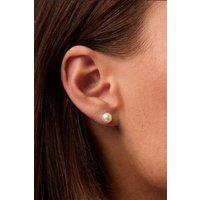 Serla Women's Gold Plated Pearl Stud Earrings