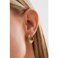 Serla Women's Gold Plated Vintage Hoop Earrings