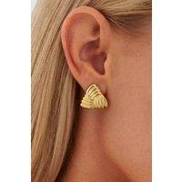 Serla Women's Gold Plated Triangle Earrings