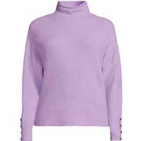 Lands' End Women's Petite Soft Touch Button Cuff Jumper in Lilac | Size: 10-12
