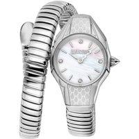 Just Cavalli Women's Snake 316L Stainless Steel Silver Diamond Watch