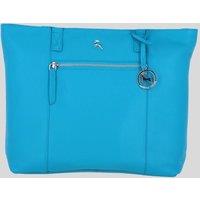 Ashwood Leather Women's 'Bray' Designer Leather Shoulder Bag with Secure Zip Pocket in Bright Blue