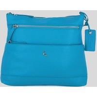 Ashwood Leather Women's 'Derby' Stylish Real Leather Shoulder Bag in Bright Blue
