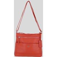 Ashwood Leather Women's 'Derby' Stylish Real Leather Shoulder Bag in Tangerine