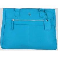 Ashwood Leather Women's 'London' Real Leather Shoulder Bag in Bright Blue