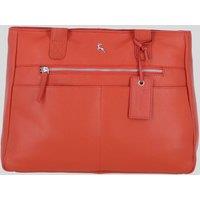 Ashwood Leather Women's 'London' Real Leather Shoulder Bag in Tangerine