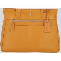 Ashwood Leather Women's 'London' Real Leather Shoulder Bag in Yellow