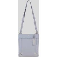 Ashwood Leather Women's 'Doriana' Real Leather Crossbody Bag in Light Grey