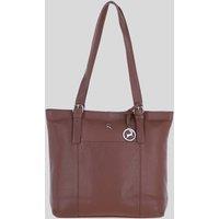 Ashwood Leather Women's 'Athy' Genuine Leather Shoulder Tote Bag with Metallic Charm in Light Brown