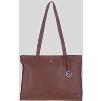 Ashwood Leather Women's 'Mallow' Real Leather Tote Bag with Rear Slip Pocket in Light Brown