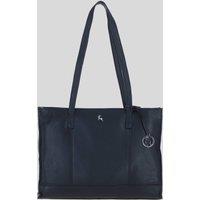 Ashwood Leather Women's 'Mallow' Real Leather Tote Bag with Rear Slip Pocket in Black